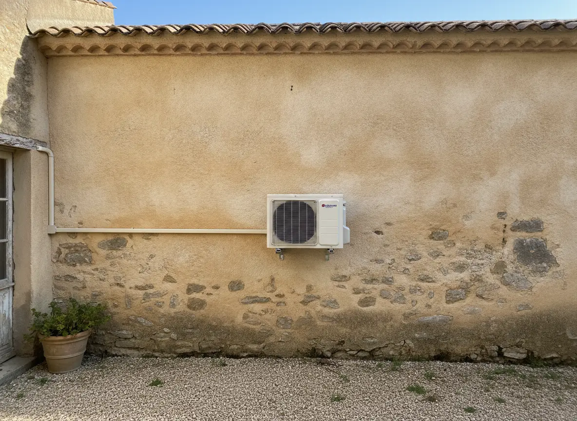 Après pose d'une climatisation réversible dans une maison à Eyguières