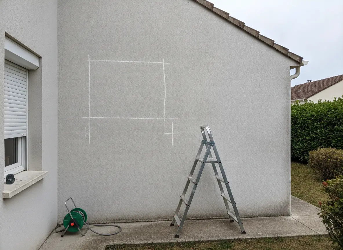Avant pose de climatisation dans une maison à Lambesc